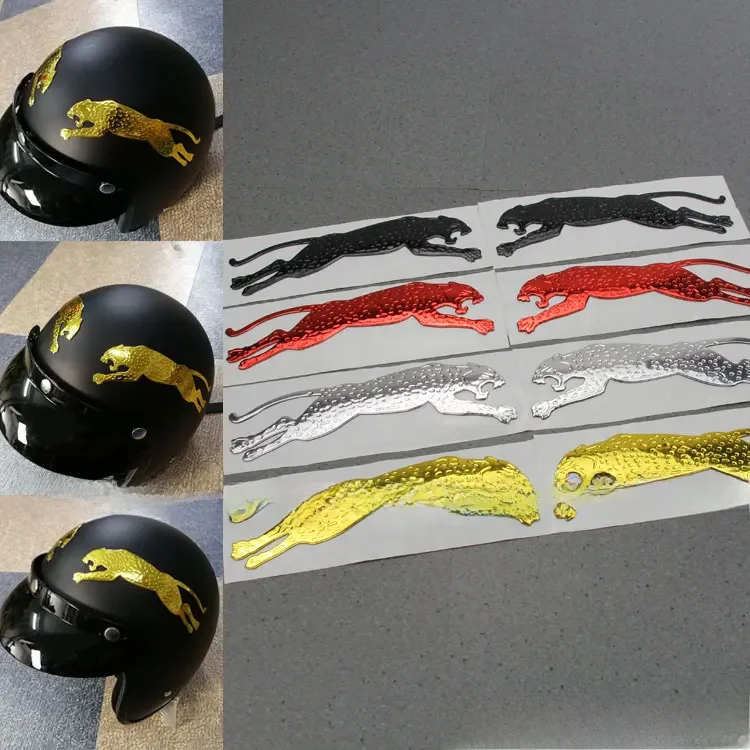 2 sztuk/para 3D Leopard Auto motocykl ciężarówka kask naklejki godło Tank pad naklejki dla Haley Honda Yamaha Ninja Kawasaki Suzuki — zdjęcie 2
