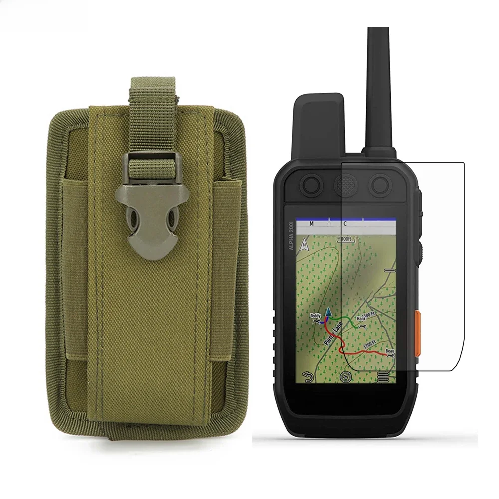 Taktyczna wojskowa przenośna etui + folia zabezpieczająca ekran do ręcznego GPS Garmin Alpha 200i 300i 200 300 Alpha200i — zdjęcie produktu 7