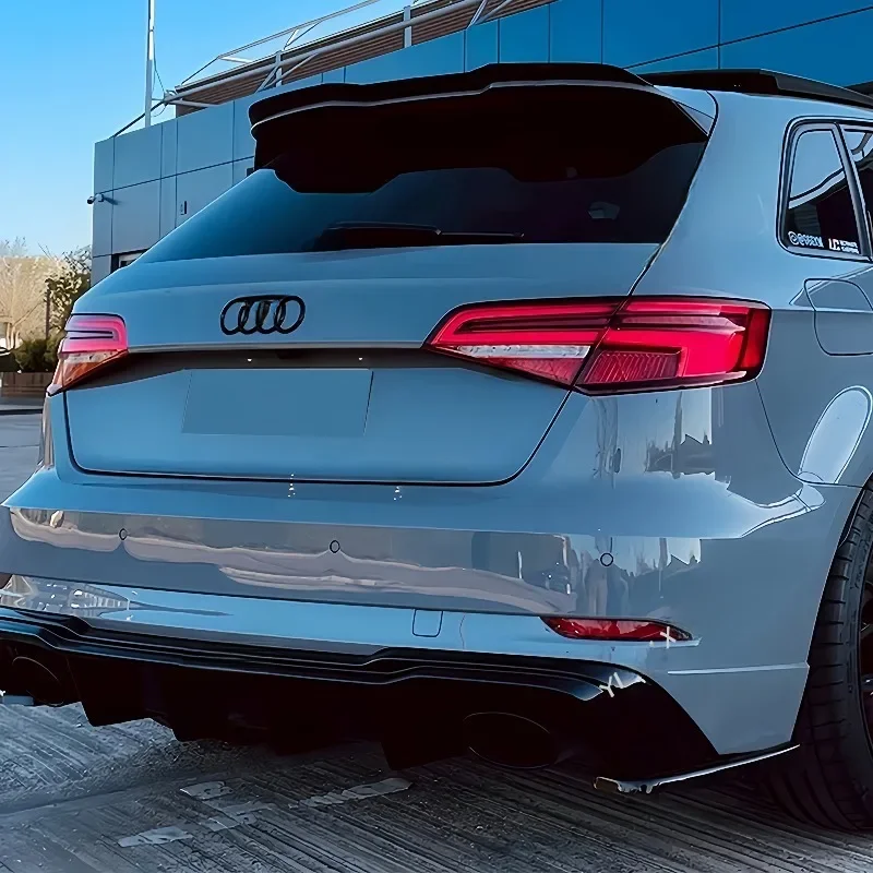 Pour Audi A3 S3 s-line 8V Sportback Facelift 2016 - 2020 pas pour RS3 capuchon de becquet arrière de voiture coffre arrière becquet de toit réglage