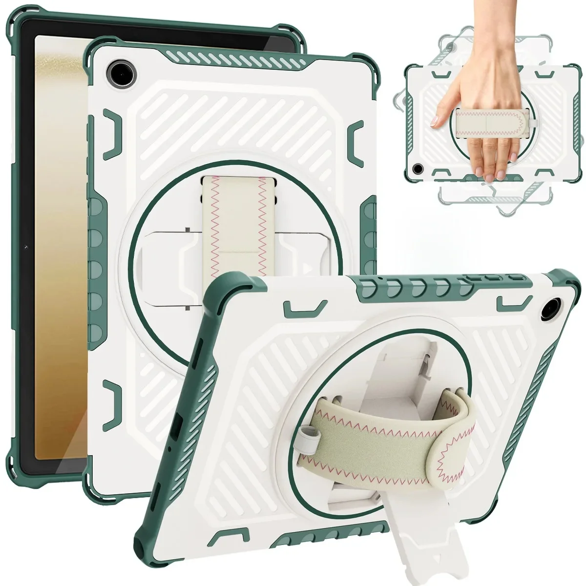 Etui na tablet Funda do Samsung Galaxy Tab A9 A11 8.7 cala, Tab A9 Plus A11 Plus 11 cali, A8 10.5 cala X200, obrotowe etui 2w1 z funkcją podstawki — zdjęcie produktu 7