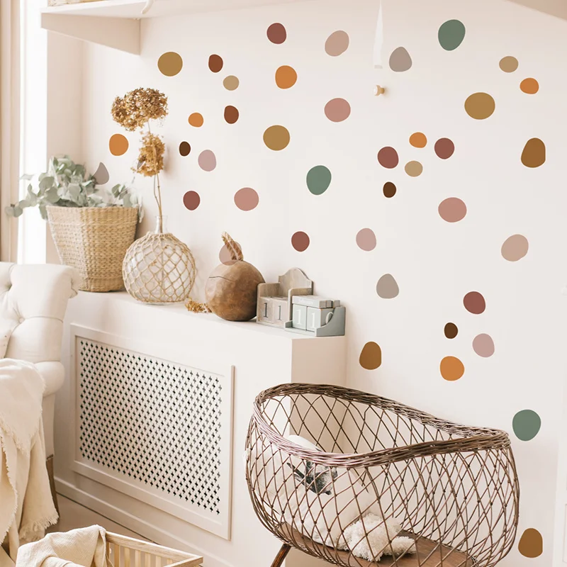 6 Sheets of 42 Assorted Irregular Polka Dot Wall Stickers, Self-Adhesive Pvc Home Decor Stickers, Suitable for Glass, Refrigerators, Cabinets, Living Rooms, Bedrooms, Dining Rooms, Bathrooms, Entryways, Doors, Windows, and Wall Decals, Easily Create a Warm and Fun Space, a Creative and Thoughtful Gift for Family, Friends, and Loved Ones