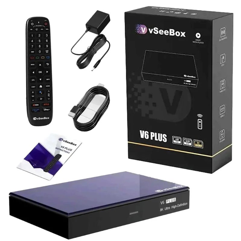 VSeeBox V6 Plus | Authorized US Distributor | Same Day USA Shipping | Android Media Player 64Gb Storage