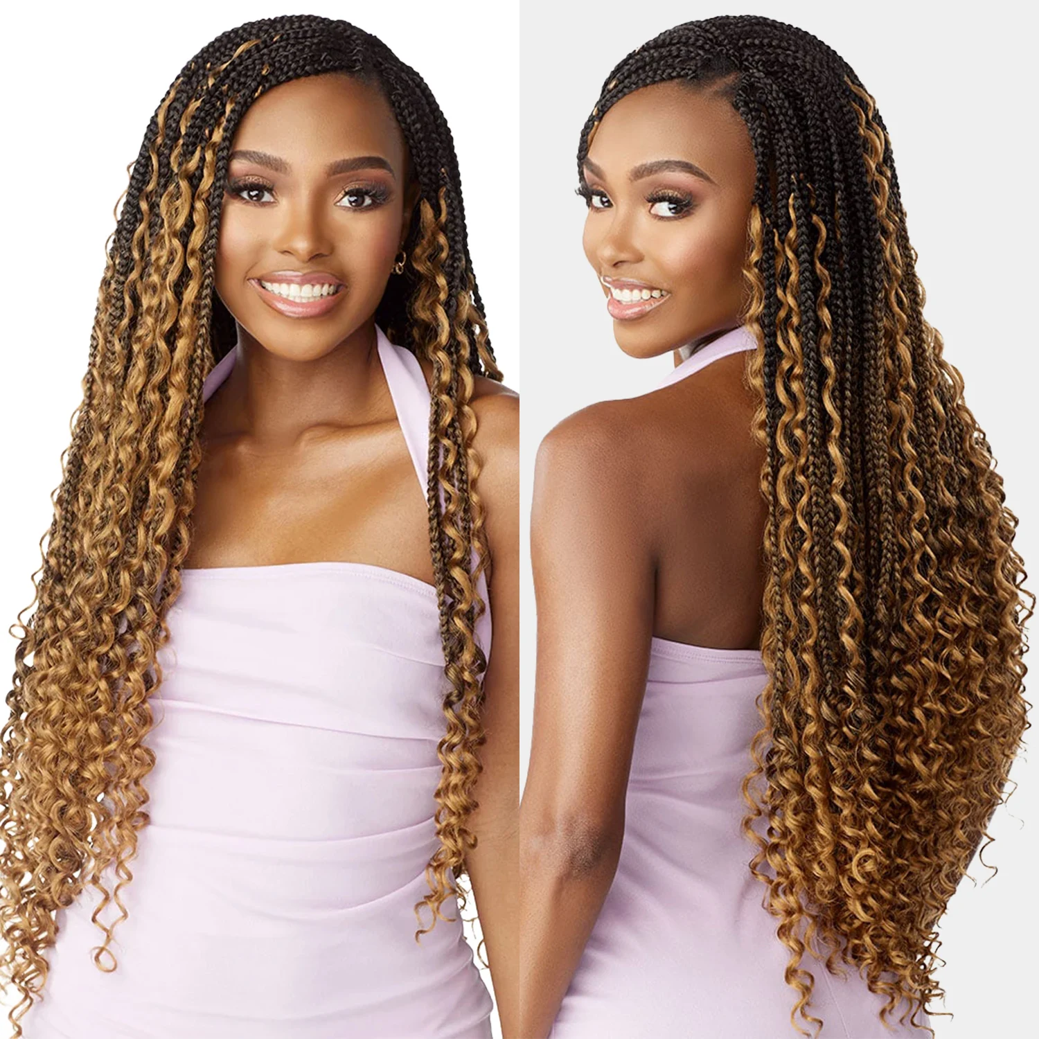 

Sensationnel Синтетические вязаные крючком косы Lulutress Pre-Looped 3X Boho Box Braid 28"