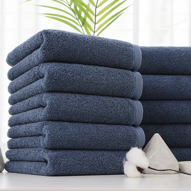 [Cotton Cloud] very thick 200g 100% cotton, 30 water Hotel towel, 5/10 black blue, bath towel, 40*80cm Cotton Cloud