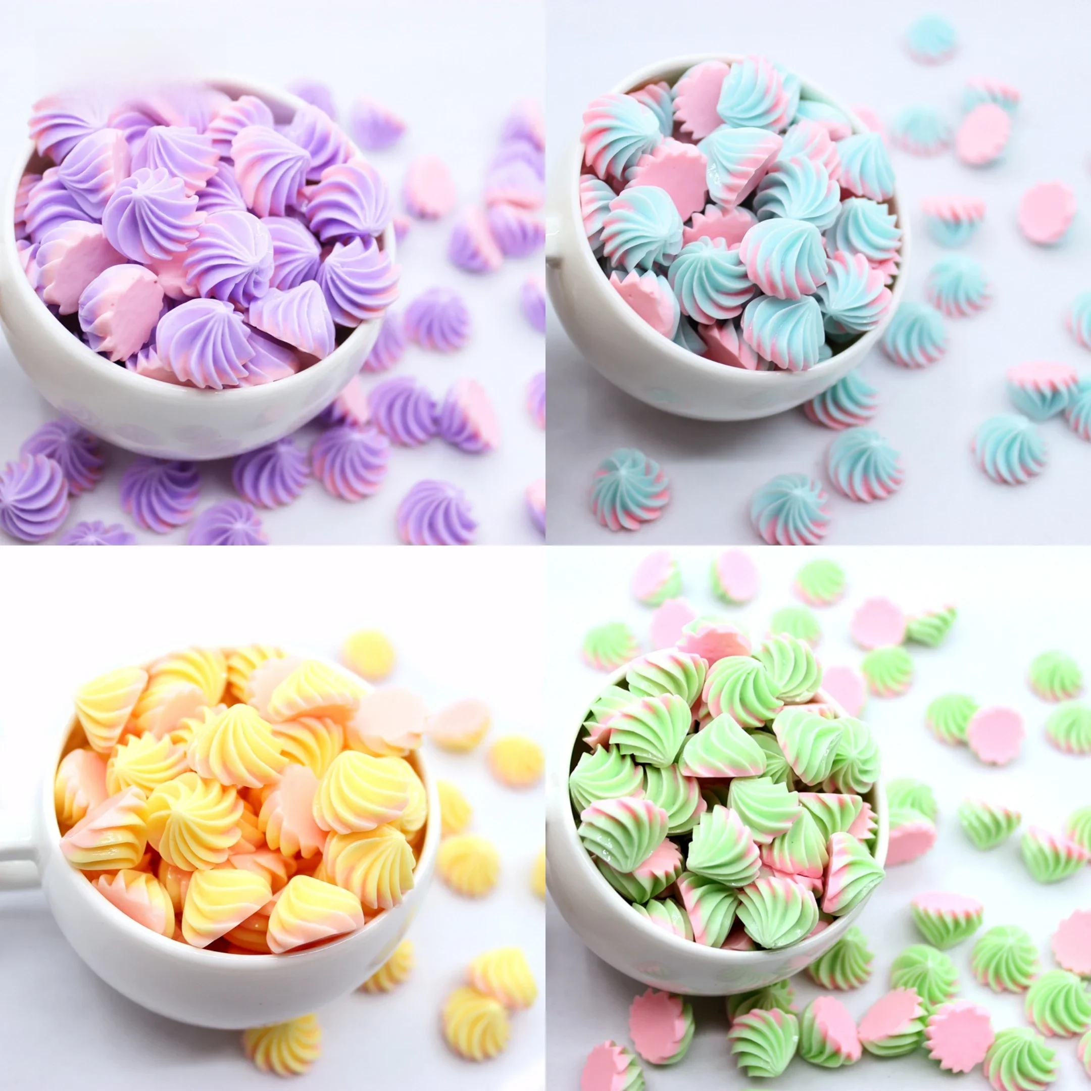 10 pièces/sac Kawaii crème bonbons Miniatur décor résine Marin sucre bricolage Décor coque de téléphone décoration