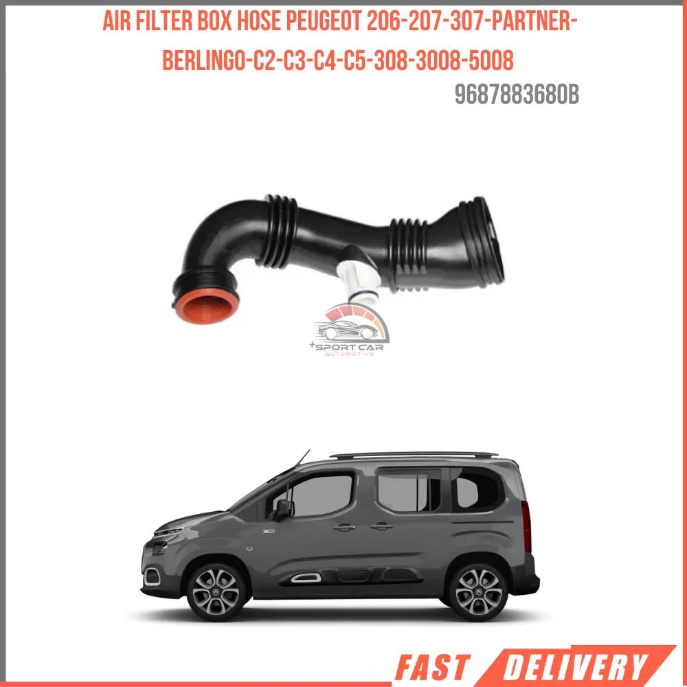 For Air filter box hose PEUGEOT 206-207-307-PARTNER-BERLINGO-C2-C3-C4-C5-308-3008-5008 DV6 (1.6HDI 16V) 1434.E1-9687883680b