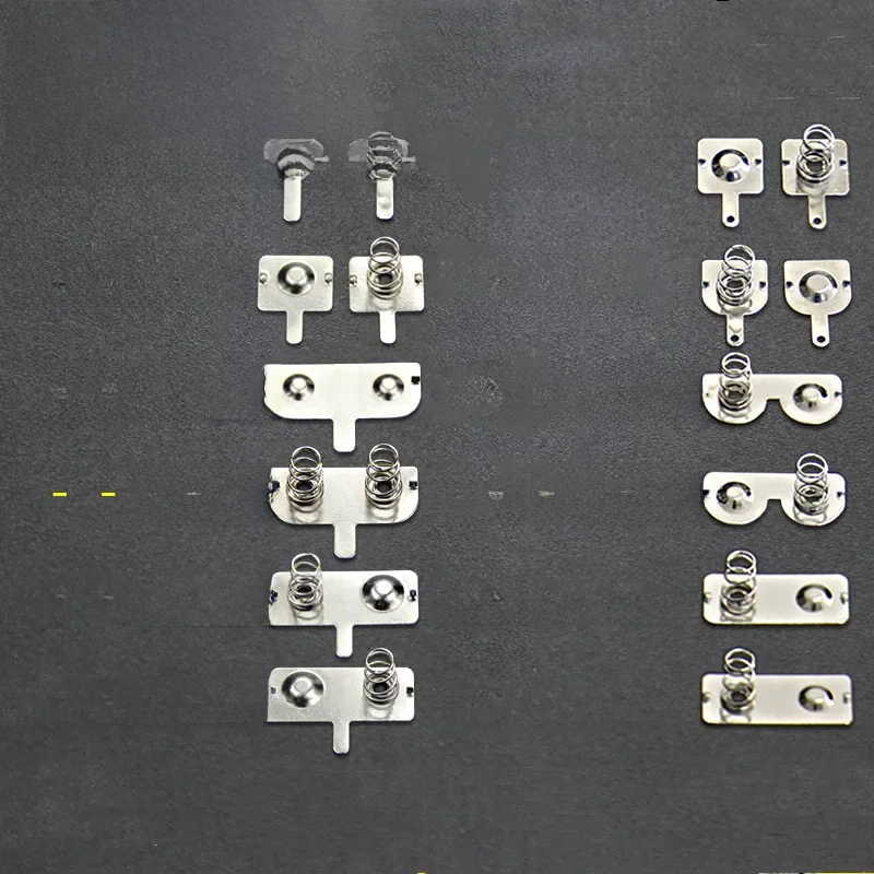 YYT 20 pièces feuille à ressort AA 12*12/13/14/26/27/28MM feuille de contact boîte de batterie positive et négative 0.3MM fer + nickelage