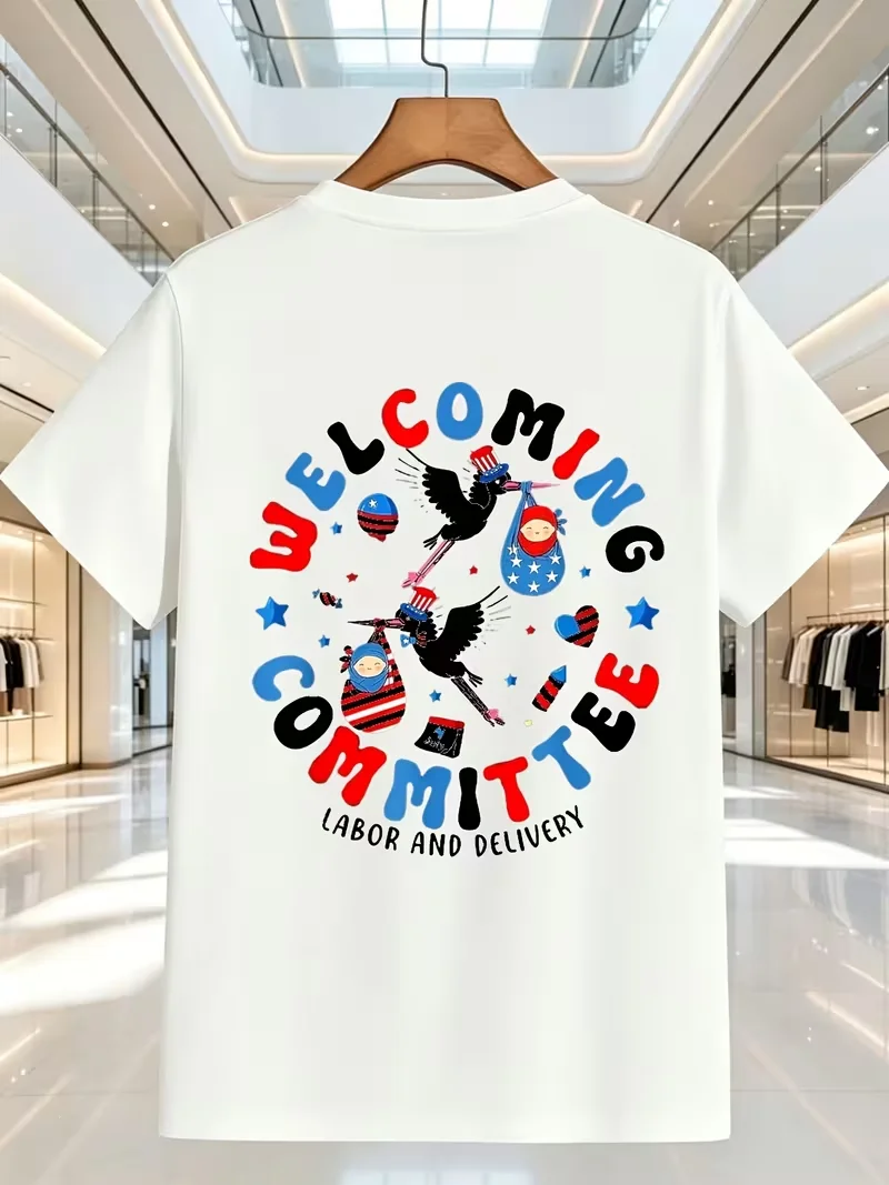 Labor And Delivery 4Th of July American Nurse LD Nursing T-Shirt Same Style for Men And Women Summer Short-Sleeved Printed T-Shirt 180G Healthcare Uniform Workwear for Nurses