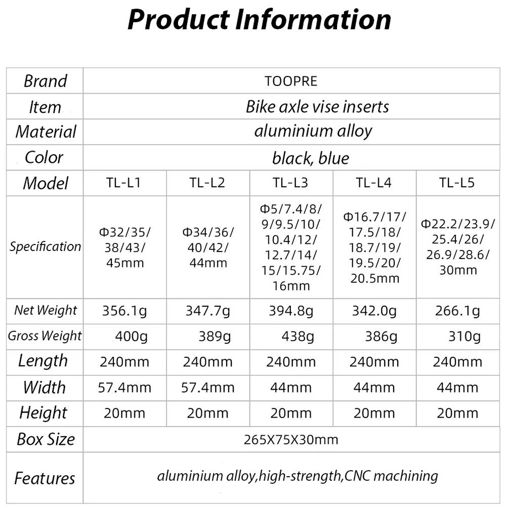 Multi-function Bike Axle Spindle Vise Inserts Bench Vise Clamp Wheel Hub Maintenance Pedal Seatpost Fork Chainwheel Reapir Tool