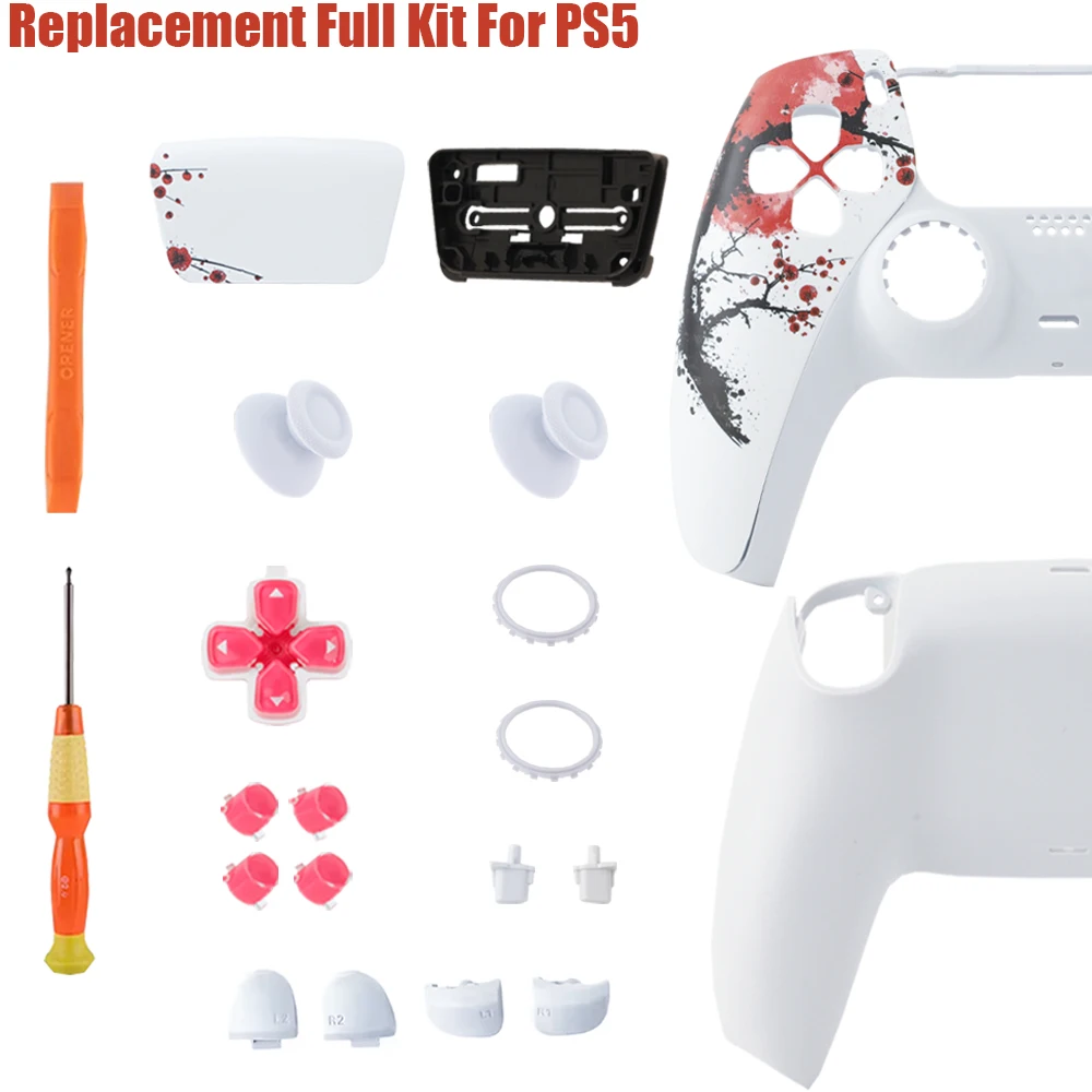Replacement Custom Shell Kit For PS5 Controller BDM-010/020/030/040/050 Front Back Housing Cover With Touchpad Tools DIY Mod