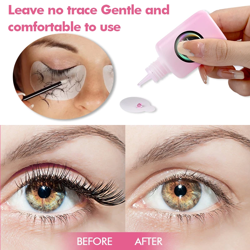 FinyDreamy Pink False Eyelash Extension Gel Remover Glue Professional Mild Non-spicy Non-irritating Makeup Remover Cream Tool