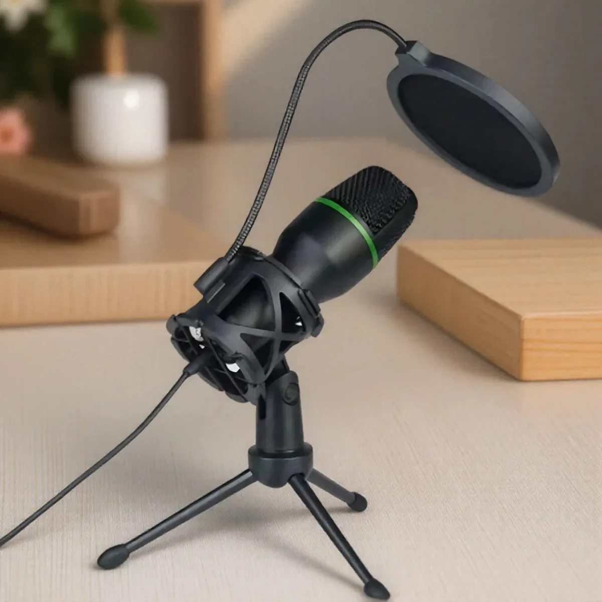 Professional USB Condenser Microphone For PC Laptop Streaming Video Games YouTube Podcasts Vocals