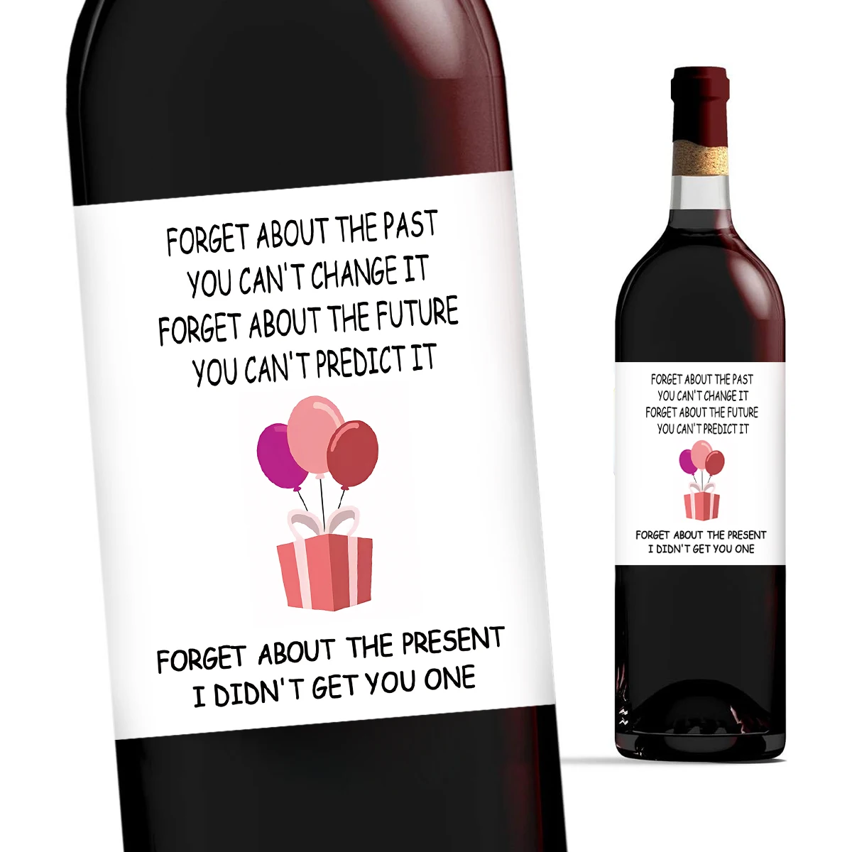 4Pcs Funny Bottle Labels Encouragement Gifts Wine Bottle Stickers For Dear Friends Wine Labels Self-Adhesive Wine Bottle Labels