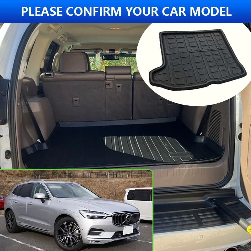 For Volvo XC60 MK2 2018 2019 2020 2021 2022 2023 Trunk Mat High Temperature Resistant Storage Carpet Auto Interior Accessories