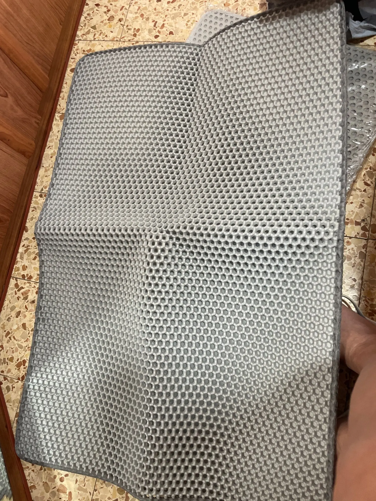 Customer review photo for Double-Layer Cat Litter Mat