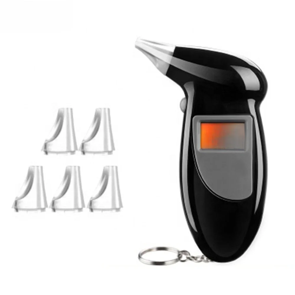 Testeur d'haleine d'alcool professionnel, analyseur d'éthylotest, détecteur de Test, porte-clés, dispositif d'éthylotest, écran LCD