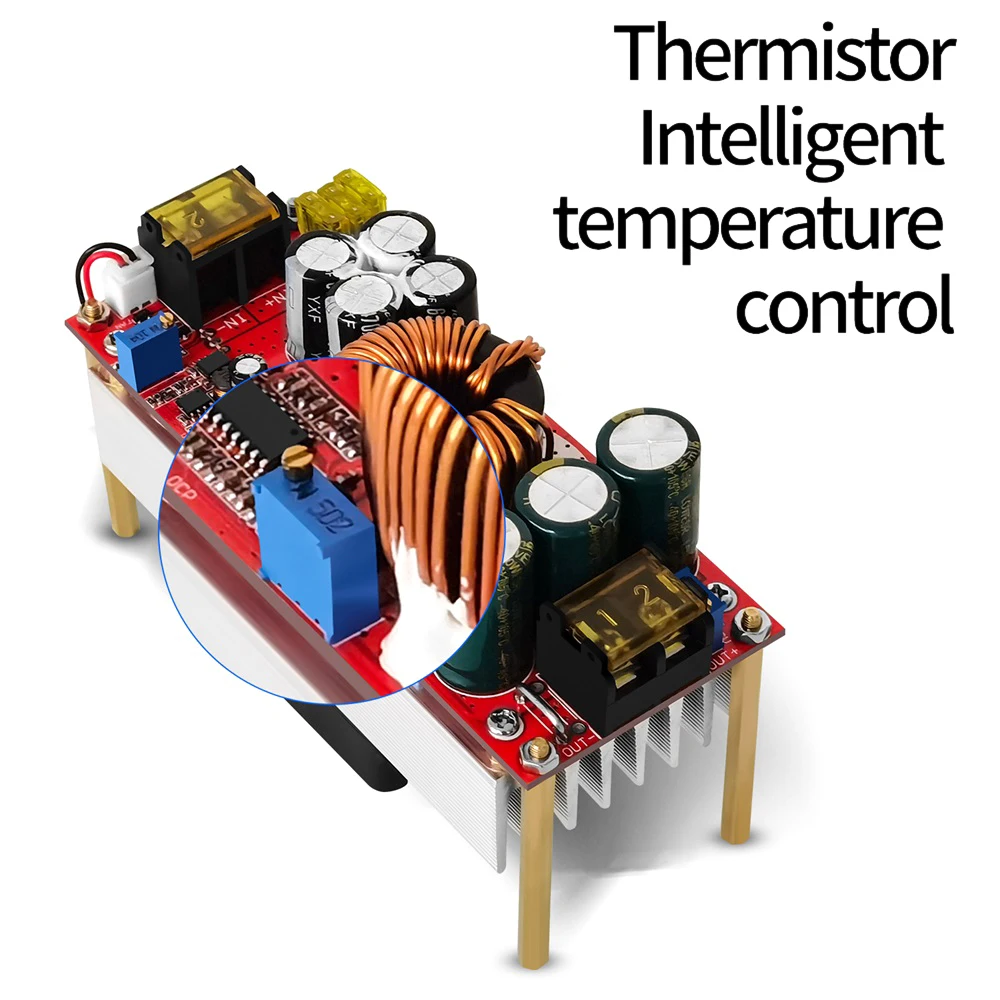 DC10-60V to 12-83V 1200W /DC12-48V To24-72V 1500W 30A DC-DC Boost Converter Step Up Module Adjustable Voltage Charger