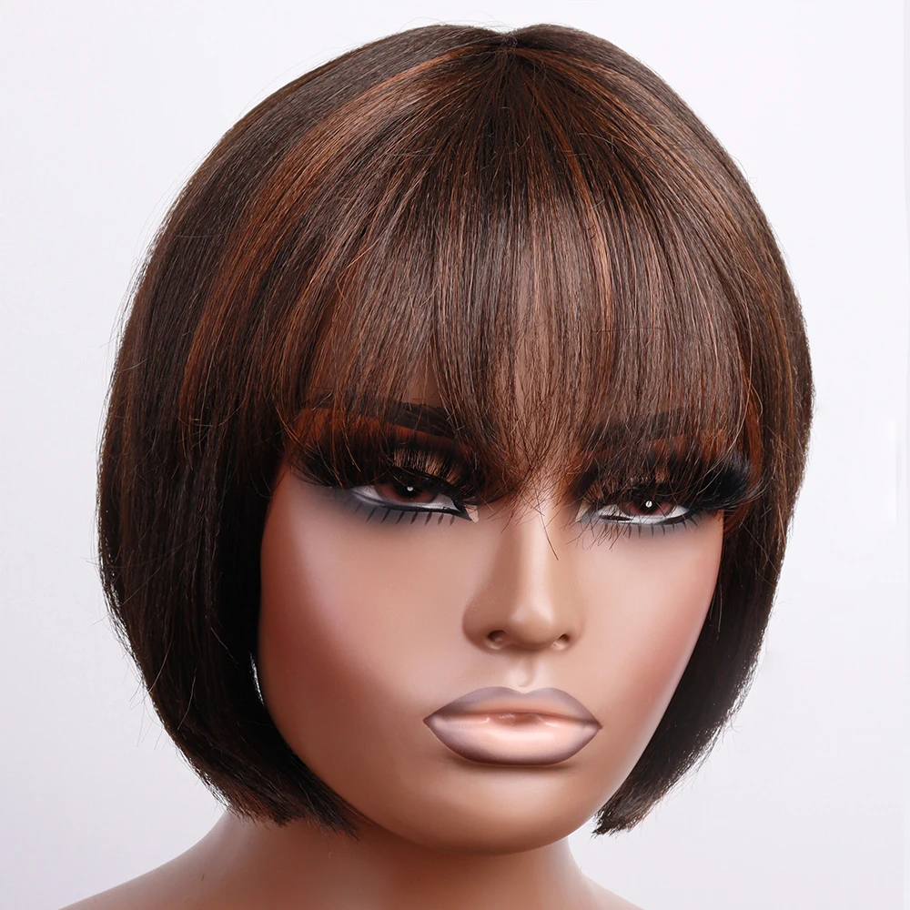 

Цветной парик, короткий прямой синтетический парик для женщин, модный парик для повседневного костюма на Хэллоуин, вечерние, косплей