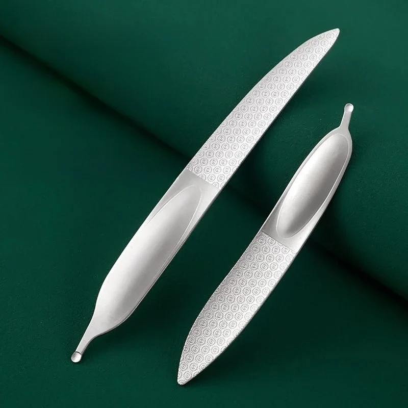 Lime à ongles professionnelle en acier, lime à ongles en métal Double face de haute qualité, manucure et pédicure, outils de beauté