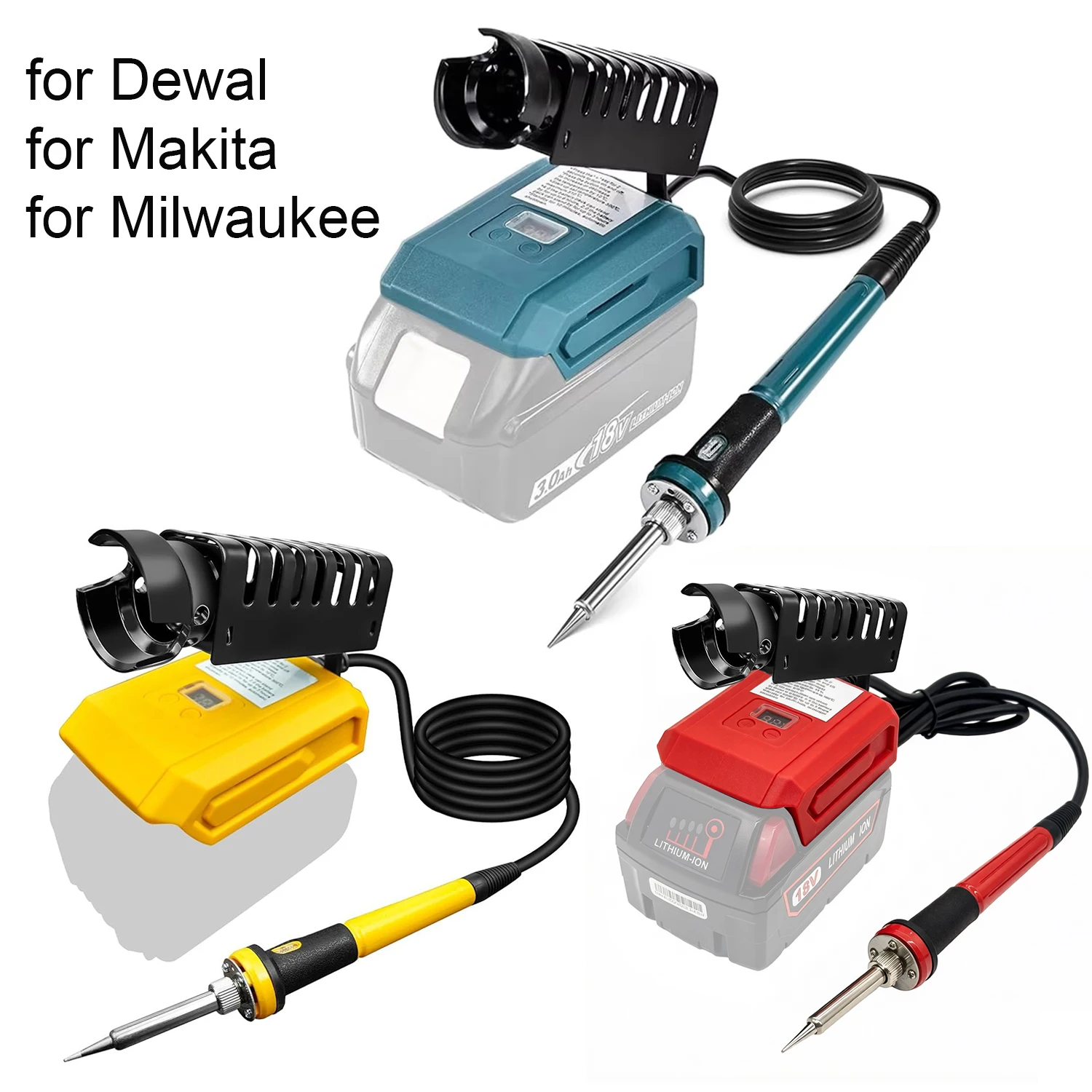 NEW Adjustable Cordless Soldering Station Solder Iron for Dewal/Makita/Milwaukee 18V-20V Max Li-ion Battery for DIY Repair Tool