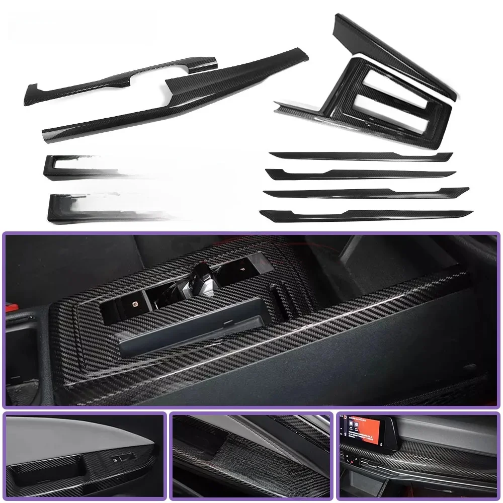 Interieurkit van carbon fiber voor Golf R GTI GTD GTE Golf 8 MK8 Golf 8.5 MK8.5 2020-2026, dashboard, centrale bediening, raamschakelaarpaneel - afbeelding 2