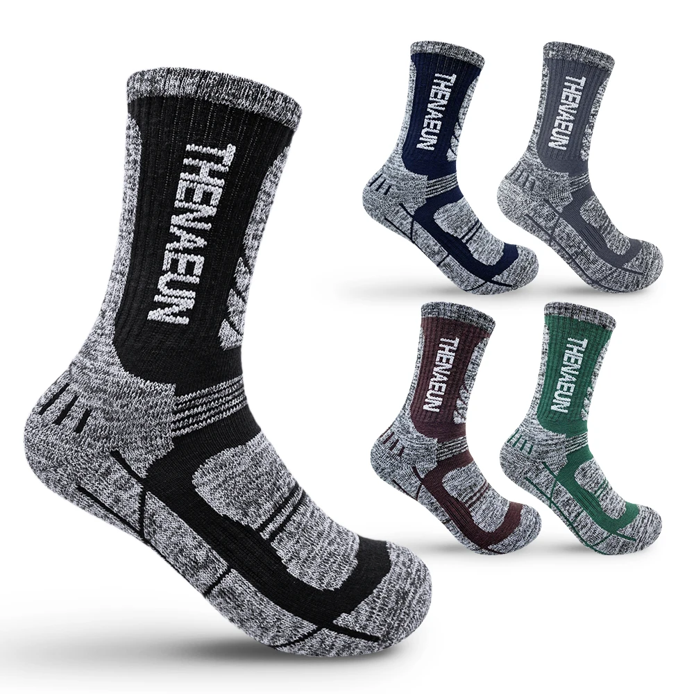 Better domestic production 5 pairs long neck men women's thick double file climbing sports socks