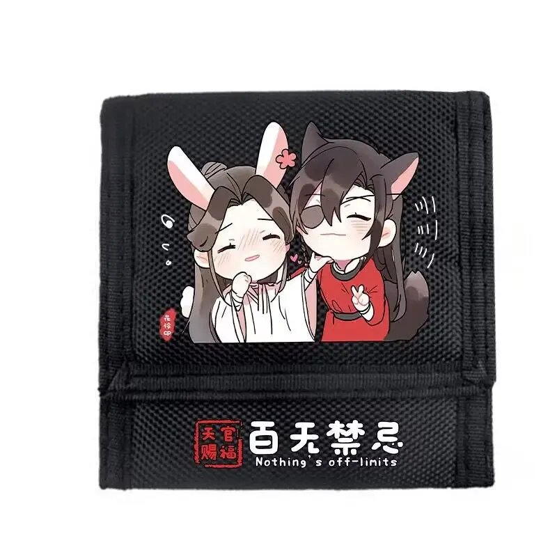 

Tian Guan Ci Fu Short Wallet Cute Anime Wallet Heaven Official’s Blessing Hua Cheng Xie Lian Coin ID Card Purse For Women Men