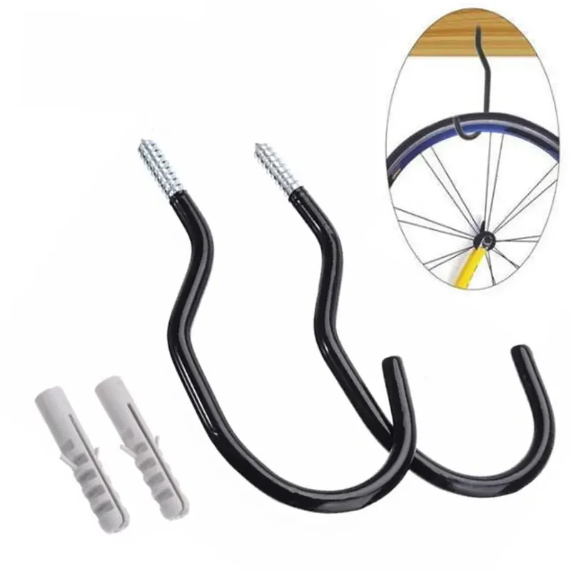 AliExpress 2Pcs Bike Wall Stand Holder Large Road Bicycle Storage Hooks Wall Mount Bike Cycle Hanger Brackets Cycling Bicycle Parts