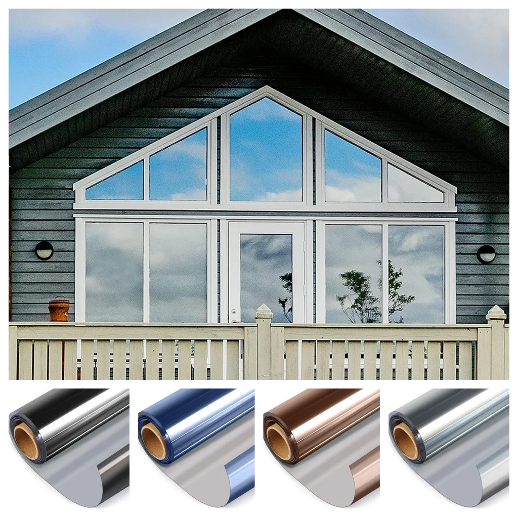 

Window Privacy Film One Way Tint Mirror Vinyl Self Adhesive Static Cling House Anti UV Home Insulation Heat Control Glass Films