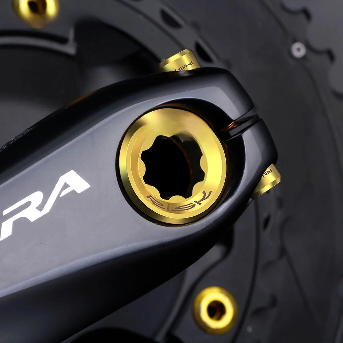 AliExpress RISK Risk M20*8 Titanium Alloy Crank Cover Cap for Deore/XT/XTR 105/SLX/UT/DA Bike Integrated Crank Arm M6*18 Fastening Bolts Screws