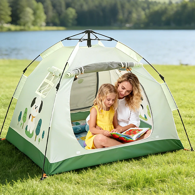 خيمة سهلة التركيب مقاومة للماء للأنشطة الخارجية والتخييم والنزهات، مثالية للاستخدام في الحدائق والساحات والمنتزهات وللعائلات