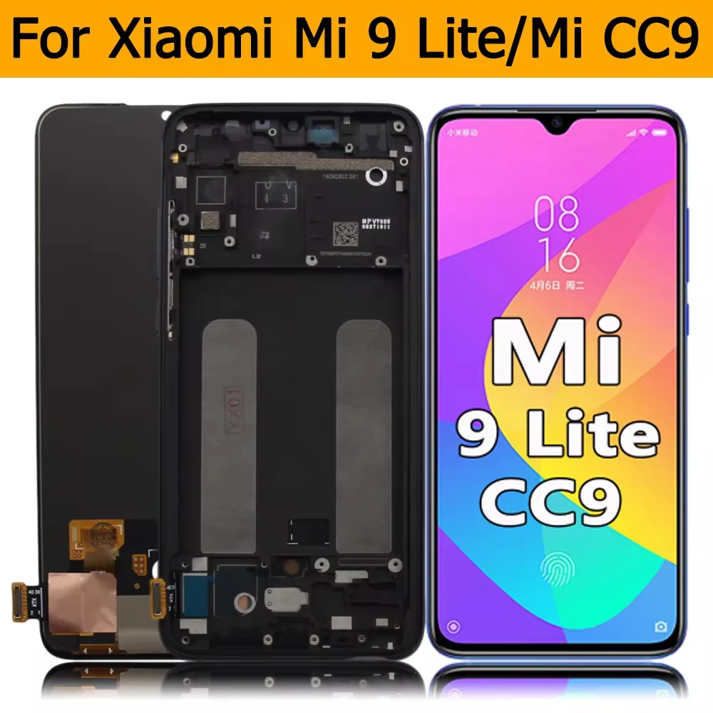 

6.39''NEW TFT-AMOLED For Xiaomi Mi 9Lite/CC9 LCD Display for Xiaomi Mi CC9E/A3 Touch Screen Digitizer Assembly Replacement Parts