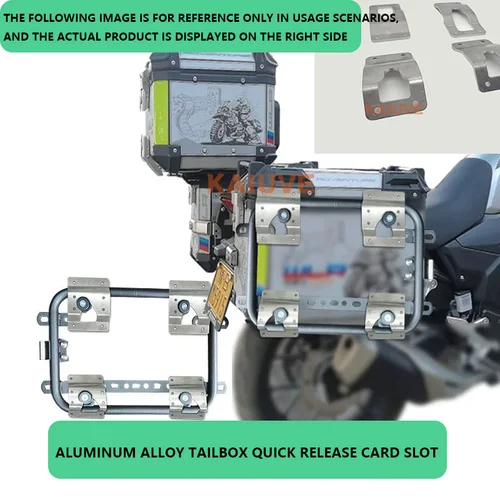Imagen 2 del producto KAIUVE-caja trasera desmontable de acero inoxidable para motocicleta, instalación de placa inferior, aleación de aluminio