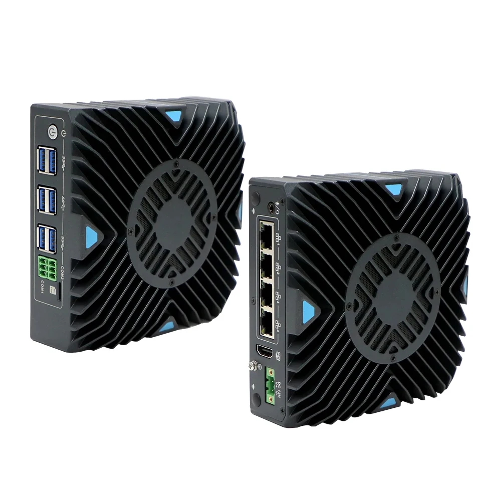 Partaker Fanless Mini PC 4 LAN Intel Core i3 10110u i5 8260u tpm 2,0 Firewall Router Pfsense Industrie PC Computer Server