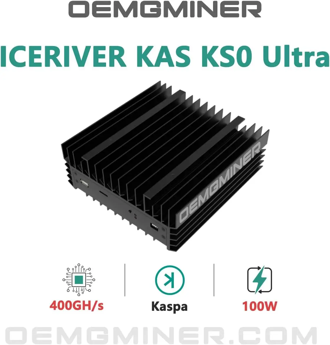 

BUY NOW NEW BUY 3 GET 2 FREE ICERIVER KS0 Ultra 400Gh Ultra 100w KAS Miner Kaspa Crypto Asic Miner Machine Quiet