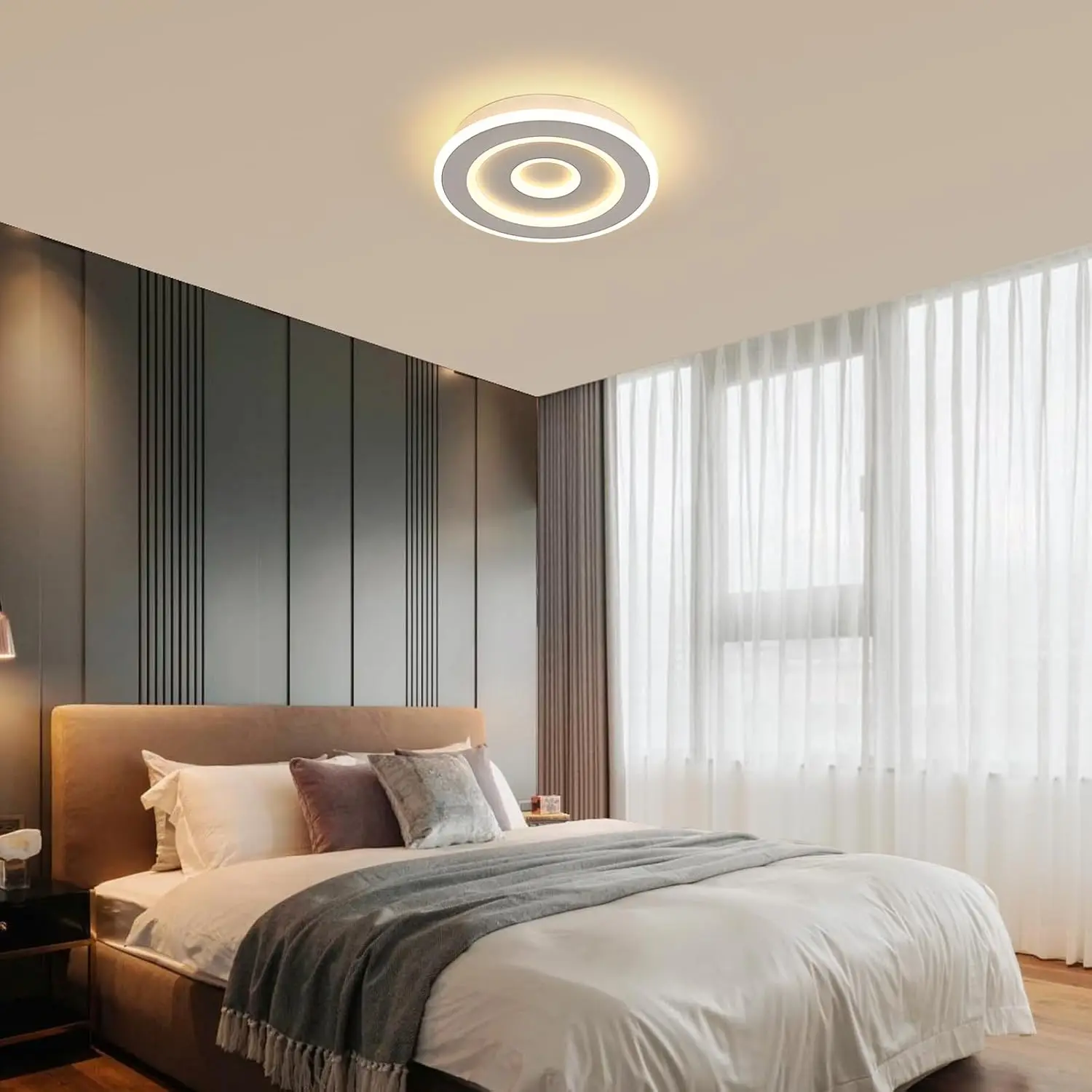 Runde LED-Deckenleuchte, moderne LED-Deckenleuchten 28 W für Flur, Schlafzimmer, Badezimmer, Küche, Wohnzimmer – Detail 11