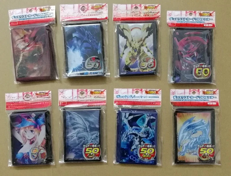 50 sztuk/partia (1 paczka) yu-gi-oh! Karty Cosplay Yugioh cesarz smok serii pokładzie gry Anime rękawy karty bariery etui ochronne na karty — zdjęcie 2