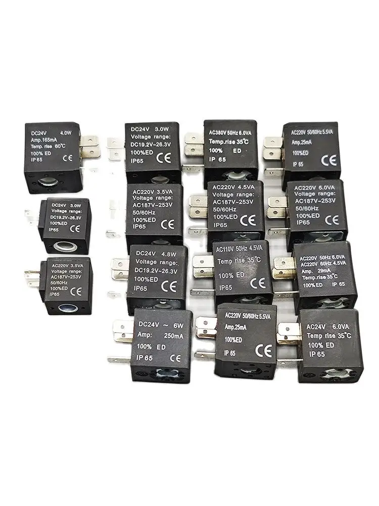 صمام لولبي All-copper solenoid valve coil AC220V 3.5VA 6.0VA DC24V 3.0W 6.0W الهواء المضغوط — تفصيل 3