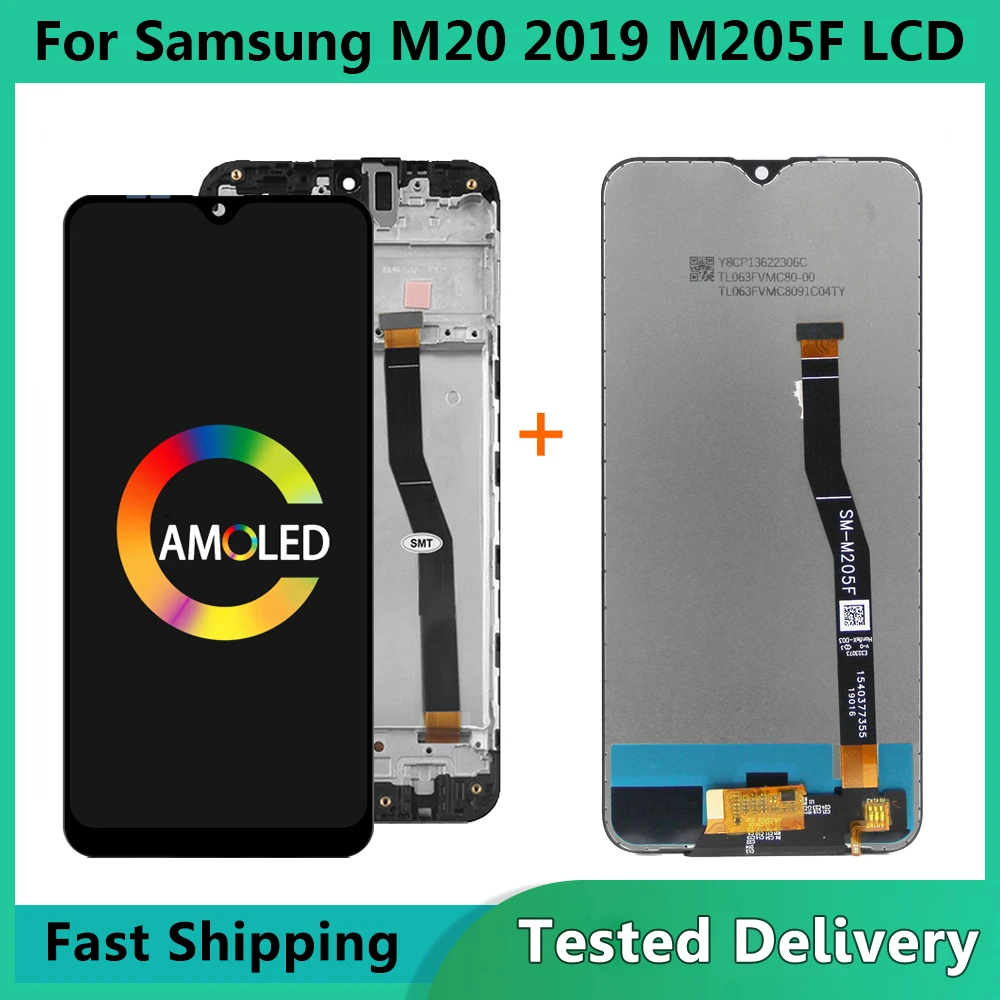 For SAMSUNG M20 2019 SM-M205 M205F Display Touch Screen Digitizer Assembly replacement For SAMSUNG M20 LCD