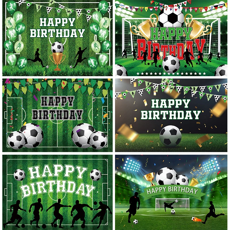 

Photo Background Soccer Birthday Decorations Banner Kids Boys Sports Association Football Party Photography Backdrops Photobooth