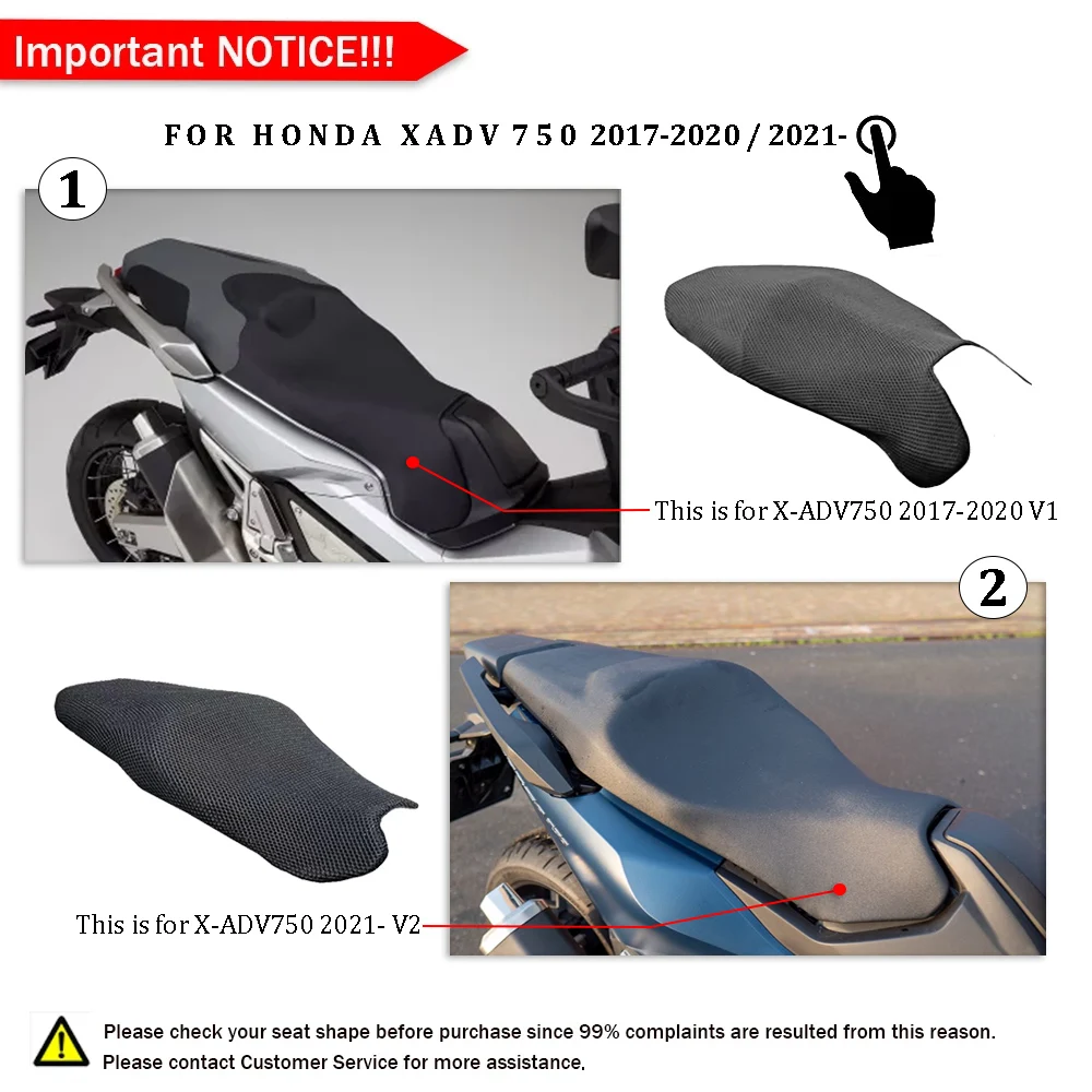 Motorcycle Accessories For 2017-2024 Honda X-ADV 750 X ADV XADV 750 XADV750 Rear Seat Cowl Cover 3D Mesh Net Sun proof Protector