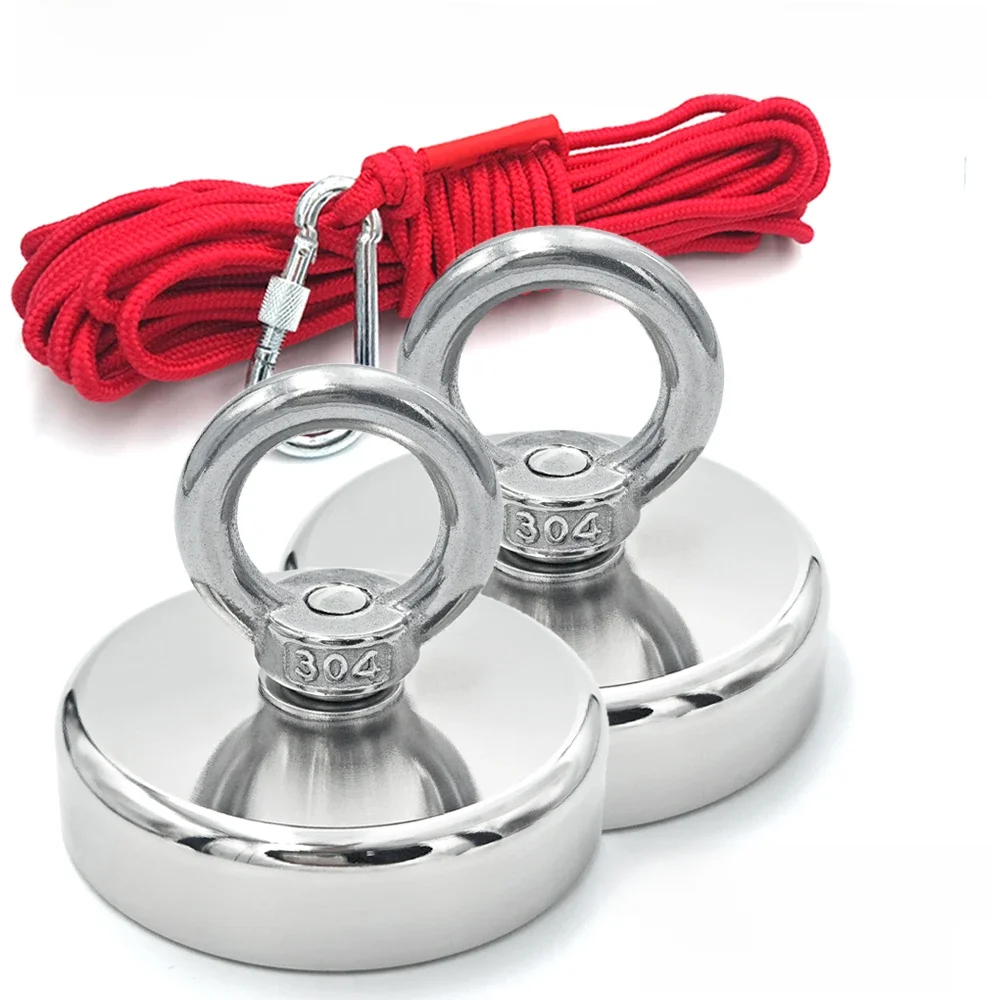 D16 ~ D42mm Supersterke Neodymium Vishaak N52 Heavy Duty Zeldzame Aarde Neodymium met Verzonken Gat Oogbout Salvage Magnetisch - afbeelding 2