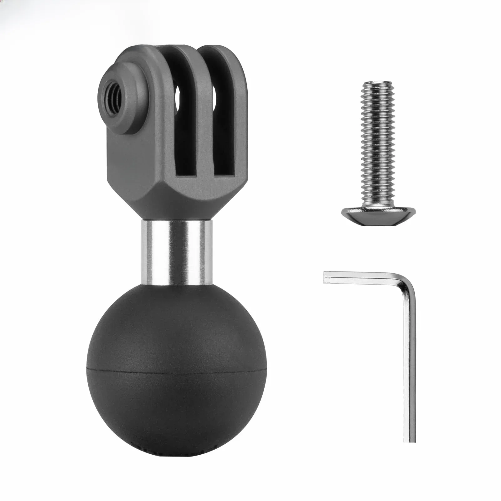 FANAUE 1 Zoll Kugelkopf-Montageadapter aus Aluminiumlegierung für Go Pro 10, 9, 8, 7, 6, 5, Action-Kamera für RAM-Halterungen, Motorrad