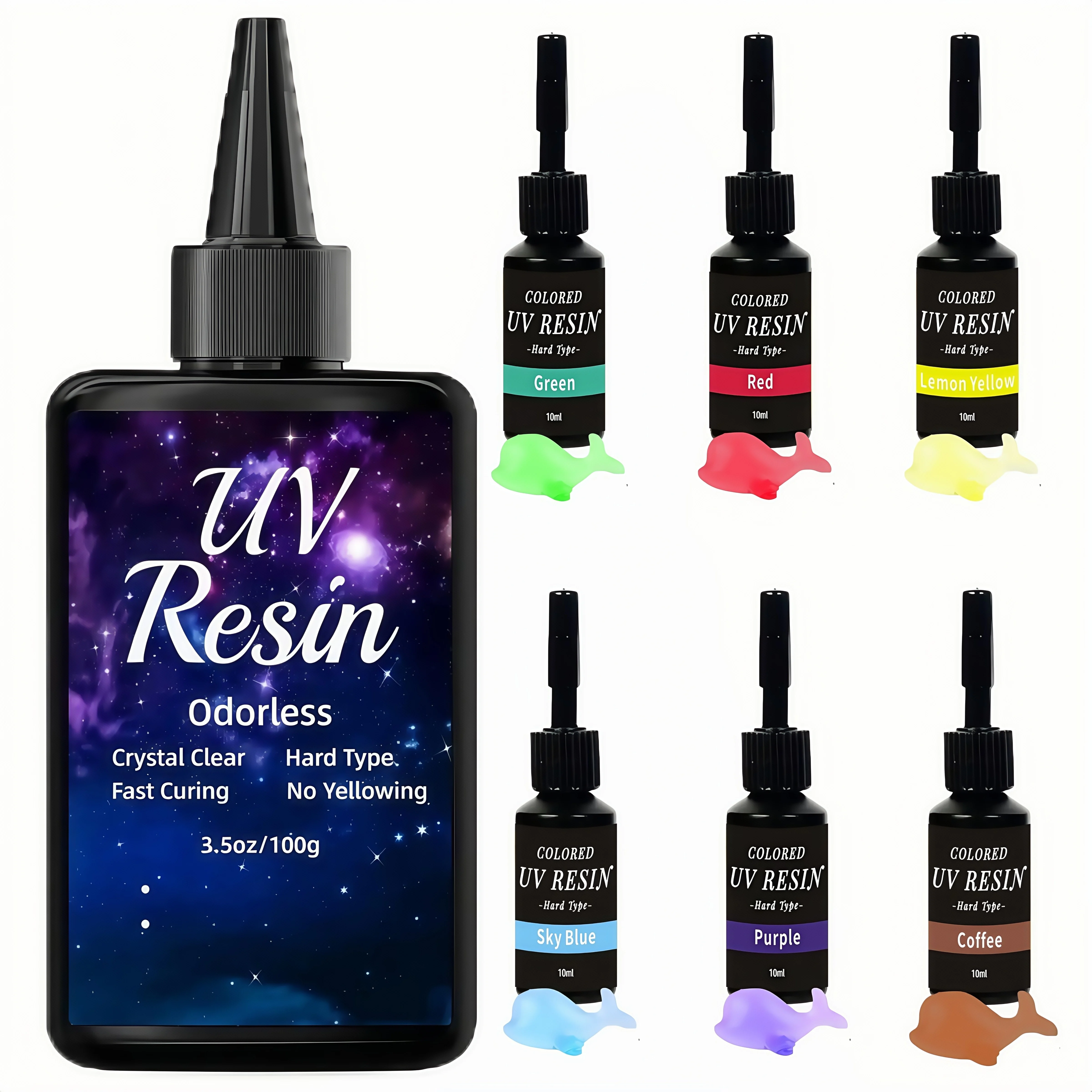 100g Crystal Clear Hard Type UV Resin, Fast Curing Low Viscosity for Jewelry Making, Casting & Processing ,Diy and Plastic Bon