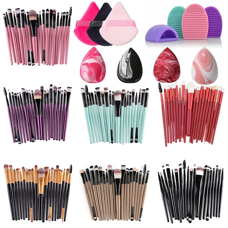 20Pcs Soft Makeup Brushes Set for Cosmetics Highlighter Foundation Blush Brush Eyeshadow Powder Beauty Blending Makeup Tools