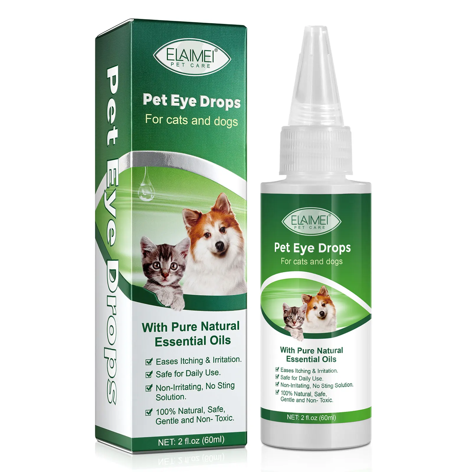 

Multi-Purpose Sterile Eye Wash Cleaner and Rinse Tear Stain Reducer for Allergies Debris Mucus Irritation Weepy for Dogs and Cat