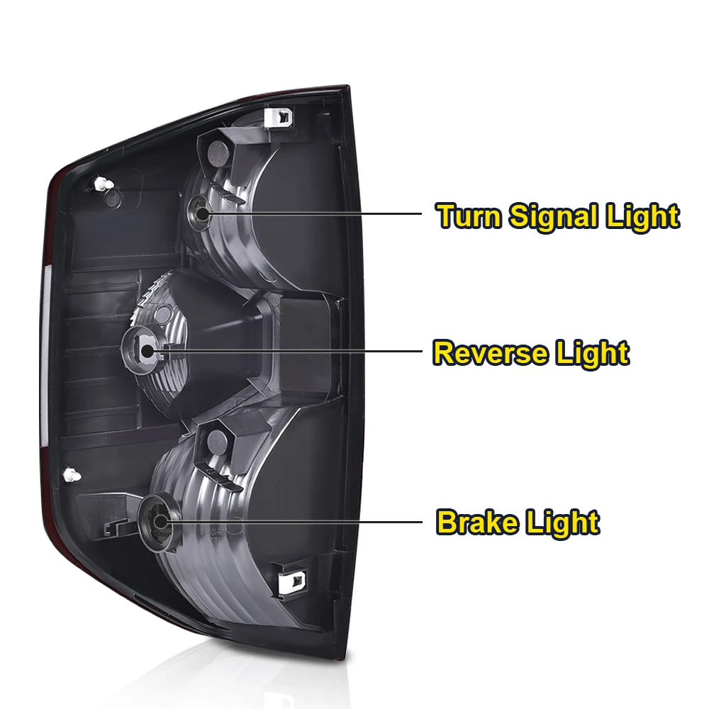 1 زوج أضواء خلفية خلفية مصابيح الفرامل الجمعية صالح ل 2014-2021 تويوتا تندرا واضح عدسة مقاوم للماء سنوبروف الغبار
