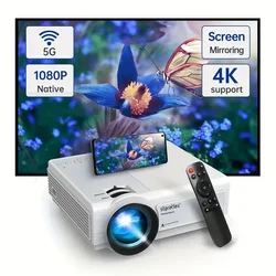 L36P 4k HD Mini projector Home Theater Outdoor Movie projector 1920*1080P BT5.0 WiFi 6 Video Phone projector Outdoor