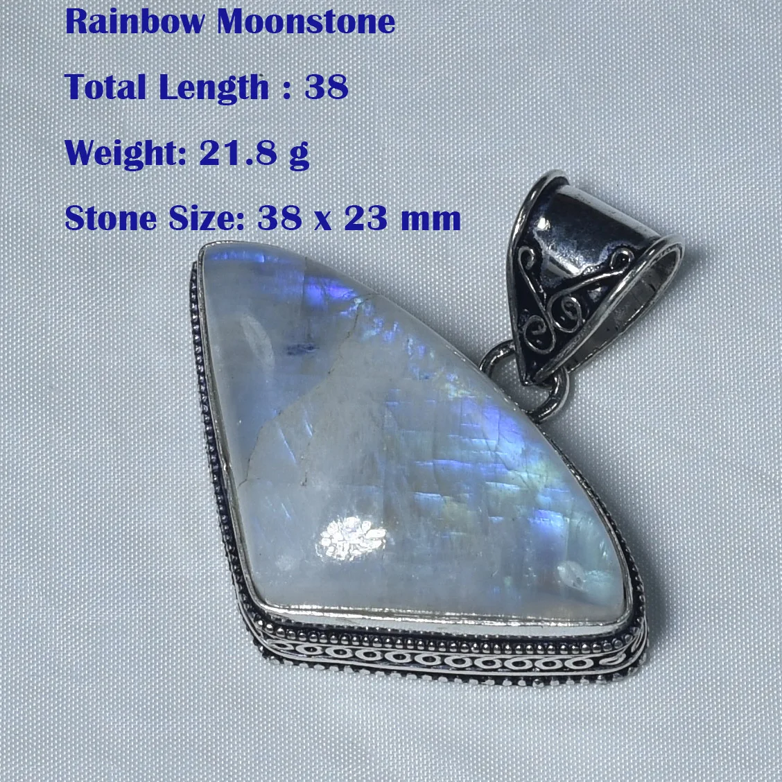 Genuine Mother of Pearl Dentrite Opal Rainbow Fish Titanium  Necklace Pendant