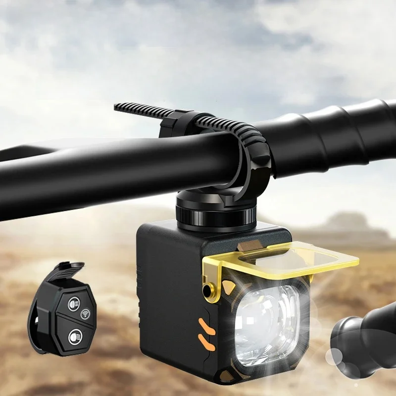 AliExpress cycle zone Bicycle Headlight Ultra Bright Rechargeable Wireless Remote Control MTB Bike Front Lamp for Night Riding Cycling Accessories